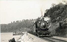 Great Northern Railway steam locomotive 1105 in Washington State, undated.