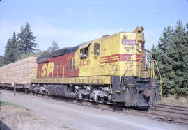 Southern Pacific Railroad diesel locomotive number 4420 at Hillsboro, Oregon in 1987.