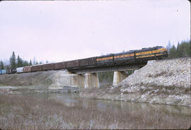 Great Northern Diesel Locomotive 454D, 462C, 462D at Newport, Idaho, 1968