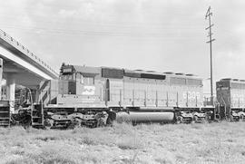 Burlington Northern diesel locomotive 6309 at Auburn, Washington in 1971.