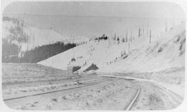 Northern Pacific new station at Stampede, Washington, circa 1916.