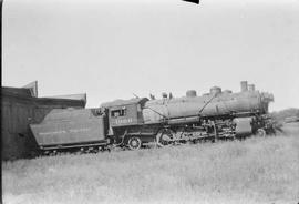 Northern Pacific steam locomotive 1906 at Glendive, Montana, in 1932.