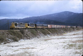 Northern Pacific Diesel Locomotive 384, 686, 679, 7114 at Sandpoint, Idaho, 1968