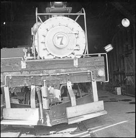 Klickitat Log And Lumber Company Steam Locomotive Number 7 at Tacoma, Washington, circa 1970.