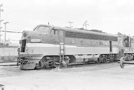 Burlington Northern diesel locomotive 9774 at Auburn, Washington in 1971.