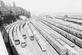 Burlington Northern Half Moon yard at Tacoma, Washington, in 1975.