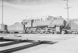 Northern Pacific steam locomotive 2222 at South Tacoma, Washington, in 1953.