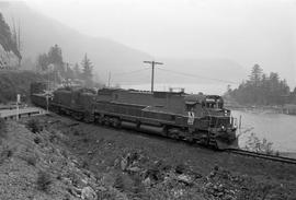 Pacific Great Eastern Railway diesel locomotive 702 at North Vancouver, British Columbia on June ...