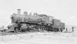 Northern Pacific steam locomotive 25 at Butte, Montana, in 1958.