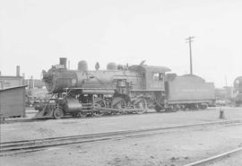 Northern Pacific steam locomotive 1364 at South Tacoma, Washington, in 1954.