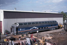 Holland America Westours passenger car 513 at Seattle, Washington on May 14, 1987.