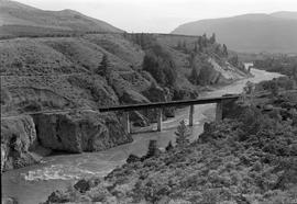 Burlington Northern right-of-way at Oroville, Washington in 1976.