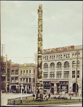 Pioneer Square in Seattle, Washington, circa 1915.