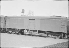 Chicago, Milwaukee, St. Paul & Pacific Railroad Company baggage car number 6969 at Portland, ...