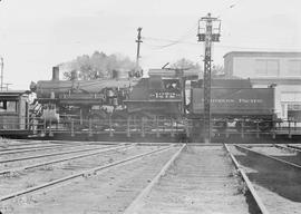 Northern Pacific steam locomotive 1272 at Auburn, Washington, in 1944.