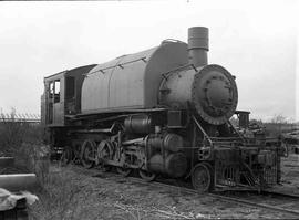 Simpson Timber Company Steam Locomotive Number 16 at Bayshore, Washington in November 1975.