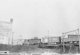 Northern Pacific diesel locomotive 250 at Tacoma, Washington, in 1970.