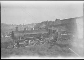 Northern Pacific steam locomotive 1544 at Forsyth, Montana, in 1934.