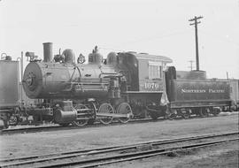 Northern Pacific steam locomotive 1070 at South Tacoma, Washington, in 1949.