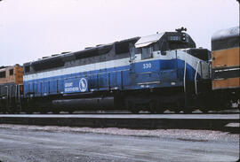 Great Northern Diesel Locomotive 330 at Sandpoint, Idaho, 1968