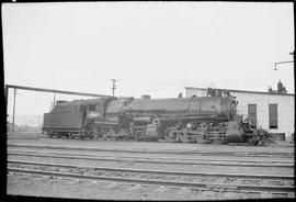 Northern Pacific steam locomotive 4017 at Yakima, Washington, in 1936.