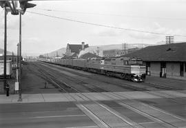 Amtrak diesel locomotive 244 at Yakima, Washington on November 11, 1977.