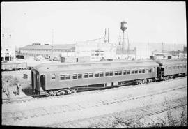 Northern Pacific Railroad Coach Number 1205 at Tacoma, Washington, circa 1938.