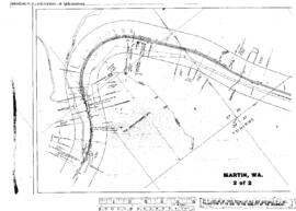 Plat Map of Spokane, Portland, and Seattle Railway Facilities at Martin, Washington, 1914