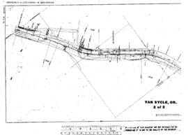 Plat Map of Northern Pacific Facilities at Vansycle, Oregon, 1955