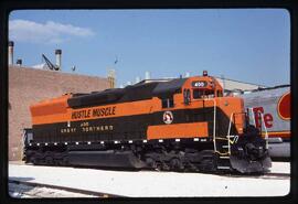 Great Northern Diesel Locomotive 400 at Mc Cook, Illinois, undated