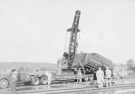 Northern Pacific steam locomotive 1364 at South Tacoma, Washington, in 1954.