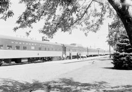 Northern Pacific North Coast Limited at Livingston, Montana, in 1955.