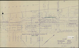 Great Northern Plat Map, Okanagan, Washington.  Easement at Okanogan, 1959