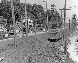 Seattle & Rainier Valley Railway Car 103 in Seattle, Washington, 1936