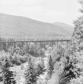 Burlington Northern viaduct at Weston, Washington, in 1979.