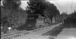 Pacific Coast Railroad maintenance and repair at Renton, Washington in 1946.