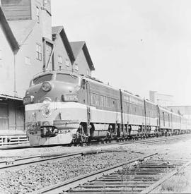 Northern Pacific passenger train number 408 at Tacoma, Washington, in 1969.