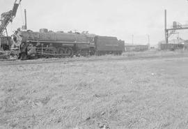 Northern Pacific steam locomotive 2626 at Auburn, Washinton, circa 1953.