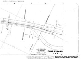 Plat Map of Great Northern Facilities at Triple Divide, Montana, 1953