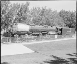 Union Pacific Railroad steam locomotive number 4004 on display at Cheyenne, Wyoming in 1986.