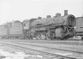 Northern Pacific steam locomotive 1753 at Brainerd, Minnesota, in 1950.