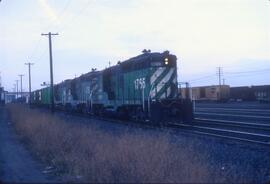 Burlington Northern 1765, Burlington Northern 1787 at Spokane, Washington in 1986.