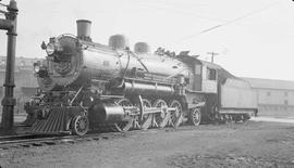 Northern Pacific steam locomotive 1520 at Auburn, Washington, in 1949.