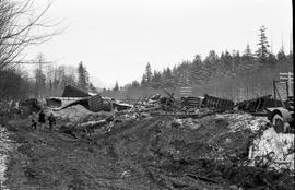 Burlington Northern accident at Index, Washington in 1975.