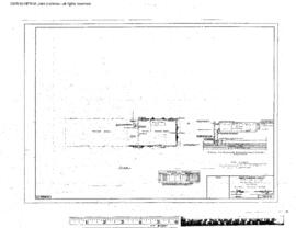 Great Northern Engineering Drawing, Depot at Poplar, Montana, 1953