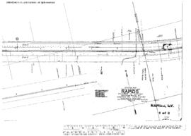 Plat Map of Northern Pacific Facilities at Rapids, Montana, 1925