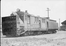 Northern Pacific Railroad Rotary Snow Plow Number 9 at Martin, Washington in 1949-50.