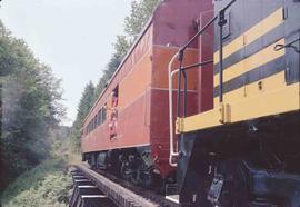 Lewis & Clark Railway Diesel Locomotive Number 81 at Crawford, Washington in July 1987.