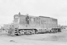 Burlington Northern diesel locomotive 1859 at Tacoma, Washington in 1971.