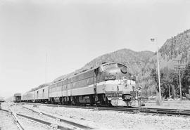 Northern Pacific Mainstreeter at Paradise, Montana, in 1968.